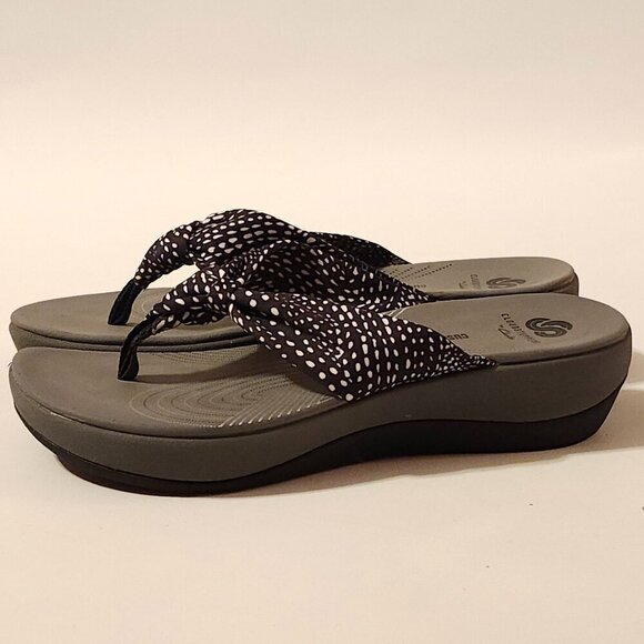 CLOUDSTEPPERS by CLARKS Women's Size 7 Arla Glison Slides Sandals Grey/White - Picture 4 of 10